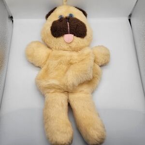 Vintage Hallmark Cards From 1993 Plush Stocking Stuffable Cream/Brown Soft Dog